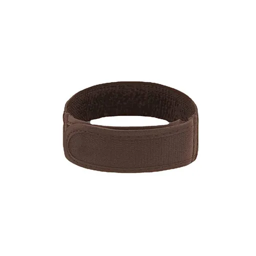 Adjustable Elastic Nylon Belt No Buckle Velcro Leisure Convenient Waistband - Brown-S