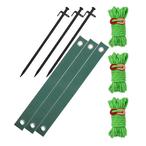 Tree Anchor Kit with Tree Support Clamps and Protective Wraps for Enhanced Gardening and Plant Stability