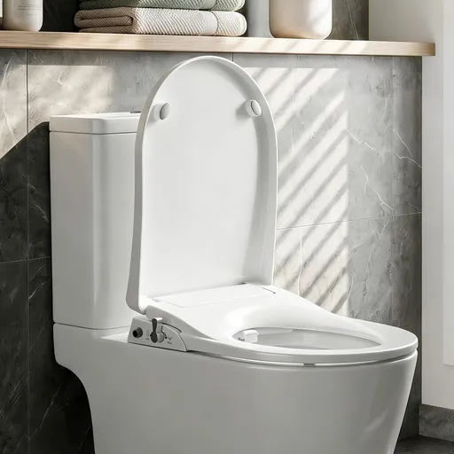 Cefito Non Electric Bidet Toilet Seat D-Shape Dual Nozzle Soft Close WaterMark DIY