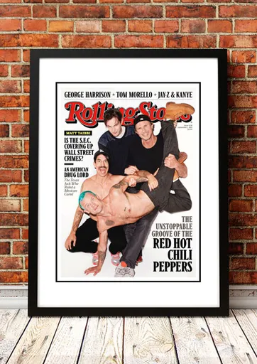Red Hot Chili Peppers' Rolling Stone Magazine Cover! - Framed A4