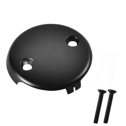 2Pcs Bathtub Overflow Cover With Screw Replacement Delta Tub Overflow Plate and Shower Faucets Accessories, Fits Most Standard Bath Tub Drains with Two Holes, Silver