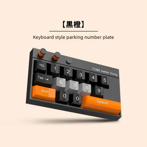 Temporary Parking Phone Number Display-Black and Orange