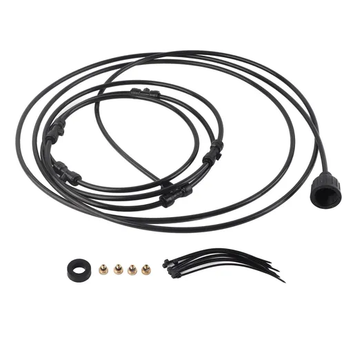 Black Spray Ring Outdoor Cooling Low Pressure Spray Set Spray Ring Fan with Cooling System