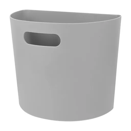 1Pc Kitchen Waste Bin Wall-Mounted Hanging Garbage Container Grey