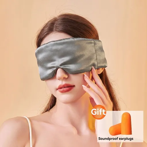 sleep eye mask, gravity eye mask, cooling eye mask, noise reducing eye mask, silk eye mask, travel sleep mask, lunch break eye mask, airplane sleep mask, 360 degree blackout mask, adjustable eye mask, hypoallergenic sleep mask - Gray - Size 1PCS