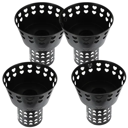 Reusable Black Plastic Flower Arrangement Base for Wedding 4Pcs 9.43X6.29X12.18in