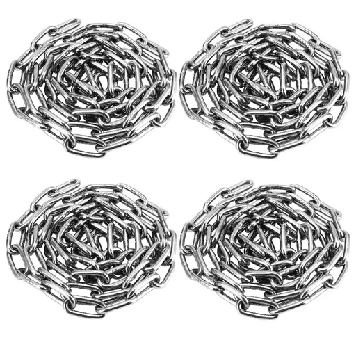 4Pcs Heavy Duty 304 Stainless Steel Link Chain, 59 inch Long x 0.05 Inch Thick Safety Chains, Versatile Coil Chain for Towing, Hanging, and Pulling