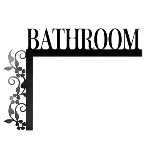 2 pack CUTHOLLOW Floral Lace Bathroom Door Topper Sign Wall Art Decor, 7.8" Unique Vintage Hanging Above Door Frame Corner Accent for Modern Home Rest Room Toilet, Best Gift for Housewarming