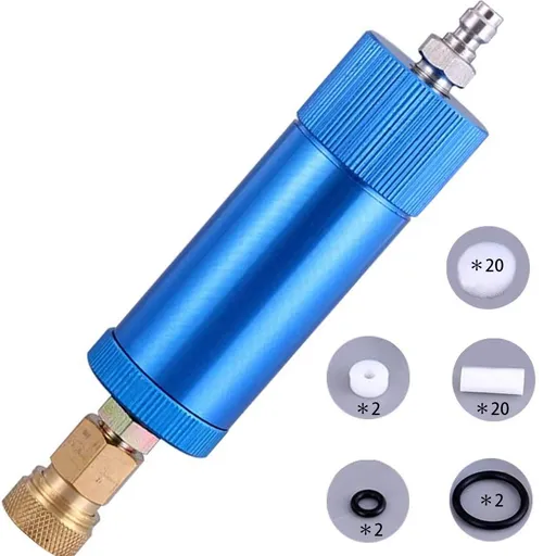 High Pressure Hand Pump Air Filter Water-Oil Sparator with Female and Male Quick Connect for High Pressure Air Compressor