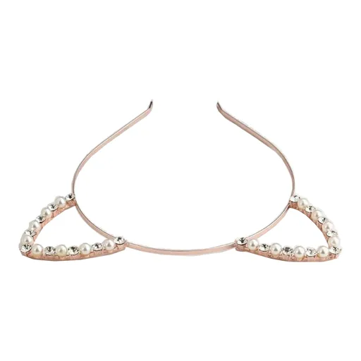 House Of Dasein Rhinestone Cat Ear Headband Kitten Pet Play Bdsm Accessories - Rose Gold