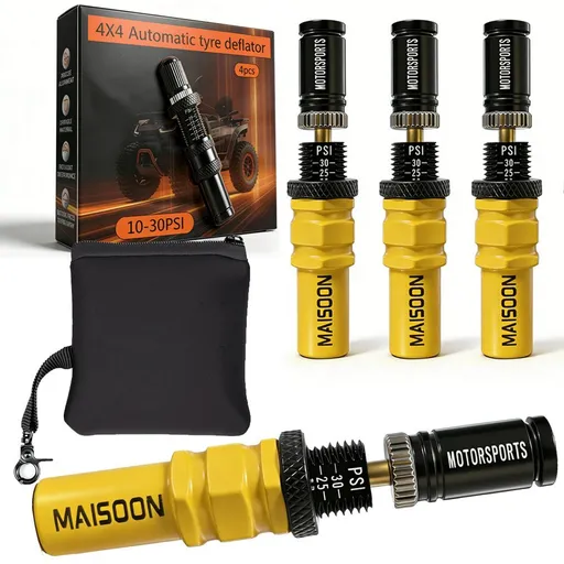 4X4 Tyre Deflator Automatic Valve Stems Adjustable Tyre Pressure Off-Road Tyre - Yellow - Size 2 sets-8pcs