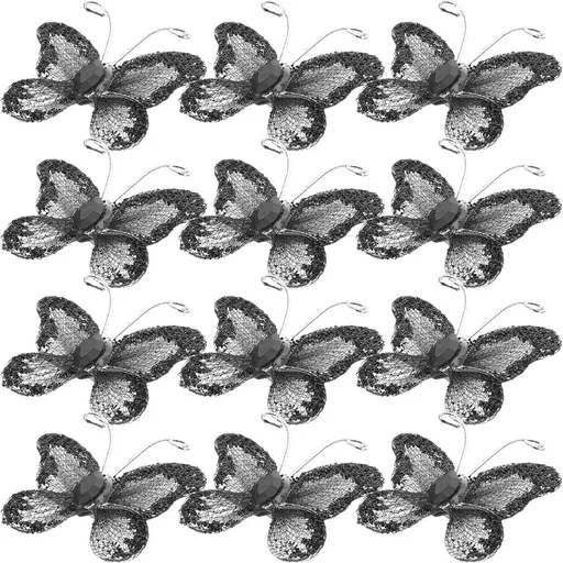 Black Wire Butterfly Table Decorations for Weddings, 50 Pieces Elegant Party Centerpiece Accents and Event Decor