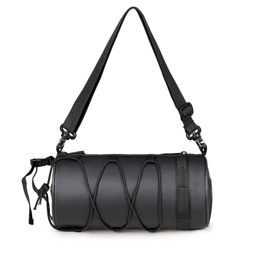 Bike Handlebar Bag, Bicycle Front Bag Shoulder Bag Storage Bag with Shoulder Strap for Road Mountain Bike Cycling Travel（black,22*11*11cm)