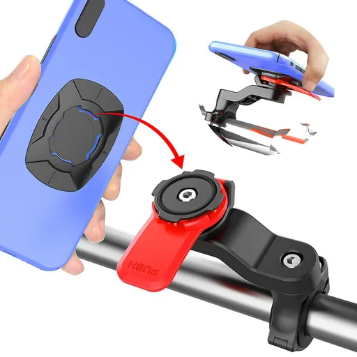 Bicycle Phone Holder Twist Cradle Device Set Plastic 22.2mm 25.4mm 28.6mm