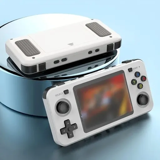 R36H Retro Game Console 64G Handheld with 23 Emulators, Linux System, 3.5-inch IPS Screen, 640×480 Resolution, USB Charging, Ultra-Long Battery Life, Perfect Gift for Friends.WHITE