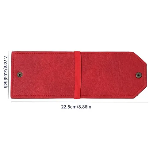 Red Cash Wrap Wallet - Compact Snap Closure Card and Bill Holder, Slim Design for Quick Access, Lightweight Everyday Carry, Unisex Travel Friendly Accessory