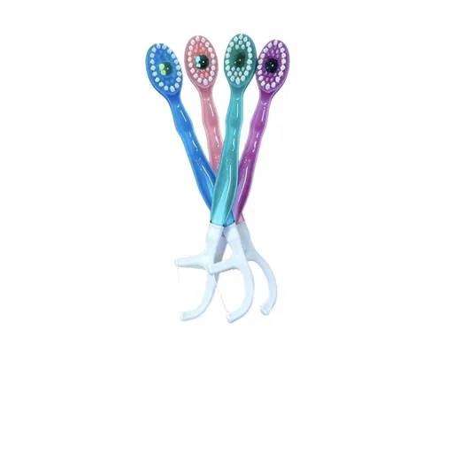 Disposable 3-in-1 Soft Toothbrush with Burst Bead