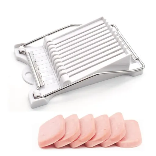 Multifunctional Stainless Steel Luncheon Meat Slicer,Home Slicing and Splitting Tools, Food Slicer for Butter, (White)