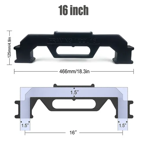 Woodworking Framing Spacer Tool with Bridge Design for Fast Stud Layout and Precise Spacing in Wall Framing, Deck Building, and DIY Carpentry Projects (16inch, Black)