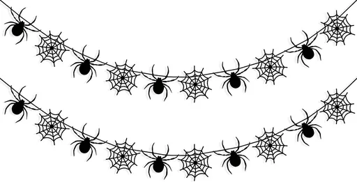 Felt Spider Spiderweb Banner Garland Halloween Spider Web Decorations Outdoor Indoor Home Decor Spooky Themed Birthday Party Supplies Photo Props