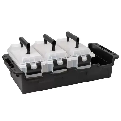Stackable Grey Multipurpose Storage Container 4 Pack with Waterproof Gasket