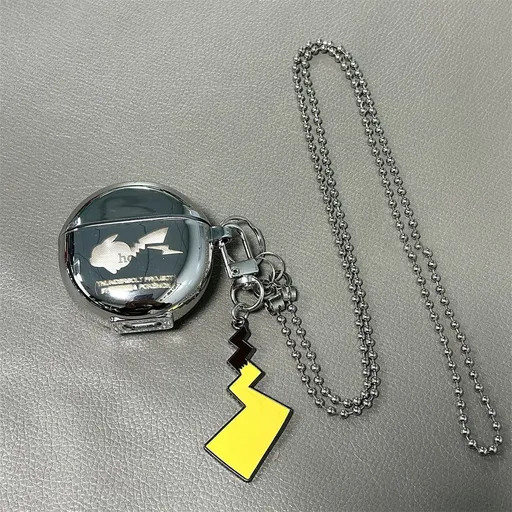 Laser Engraved Pikachu + Matching Keychain + Necklace AirPods 3