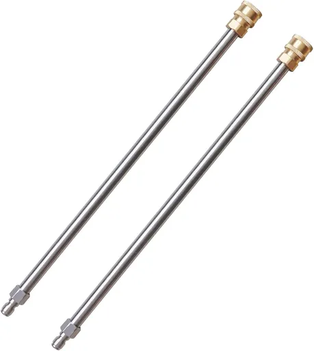 Pressure Washer Extension Wand, 17 Inch Stainless Steel with 1/4" Quick Connect Power Washer Lance, 2 Pack
