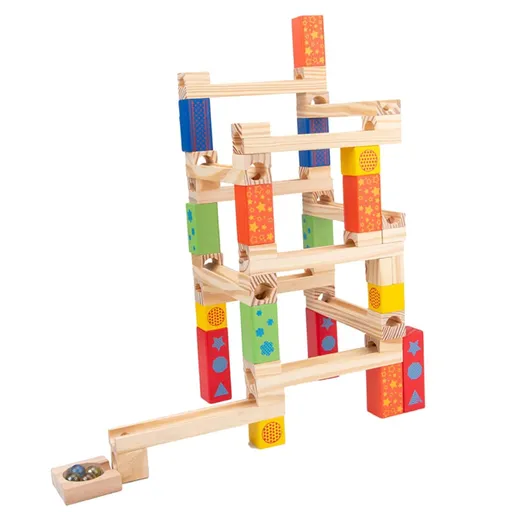 Children Balance Block Toy Building Blocks Toys Wooden Balance Blocks Marble Maze Game Marble Run Toy Maze Block Toy Balance