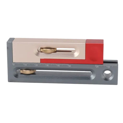 JF06 Table Saw Slot Adjuster Mortise and Tenon Tool Woodworking Movable Measuring Block