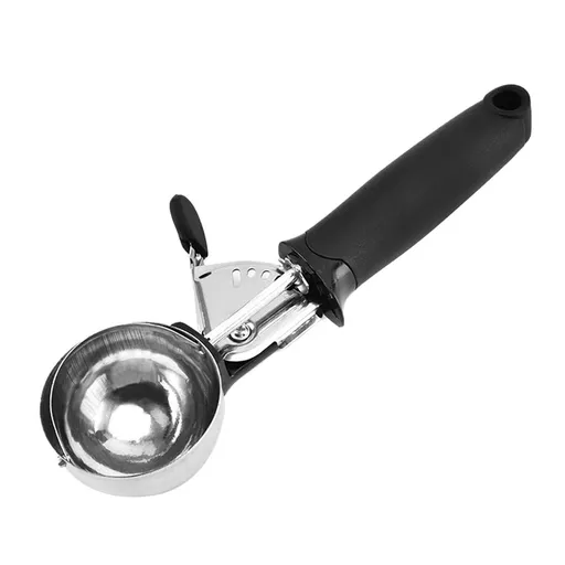 Ice cream scoop with trigger, biscuit scoop with ergonomic soft handle, suitable for heavy-duty multifunctional ice cream scoop