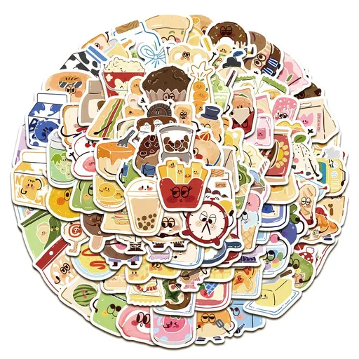 100 Pcs Cute Boba Stickers for Water Bottles Kawaii Boba Stuff for Kids Teens Bottle, Laptop, Phone, Cute Stuff