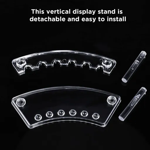 6 Pieces Plastic Pen Holder Clear Display Stand 6-Slots Pen Display Stand Eyebrow Pen Stand Makeup Brush Rack Organizer