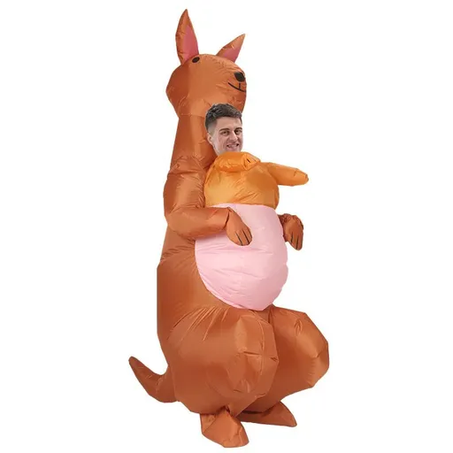 Kangaroo Cartoon Costumes Air Model Inflatable Costume Funny Dress Up Props Halloween Party Clothes Adult One Size