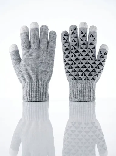 Women Anti‑Slip Touch‑Compatible Outdoor Gloves Flexible Palm Grip for Climbing Motorbike Travel Daily Workout 2 Pcs Light Grey One Size Ideal Christmas Gift