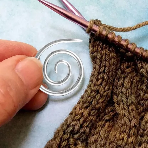 6 PCS Spiral Cable Knitting Needle Handmade Knitting Tool Stainless Steel Bent Tapestry Needles Spiral Cable Needle