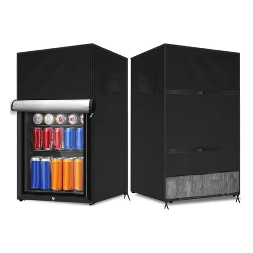 Outdoor Refrigerator Cover, Waterproof Upright Mini Upright Freezers Cover, Beverage Beer Refrigerator Protection Cover