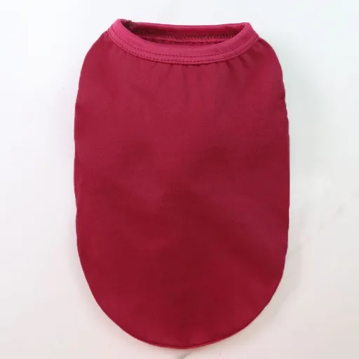 Cotton Pet Vest Clothing for Dogs and Cats by shine Pure cotton vest juice red 4XL bust 70 back length 50cm