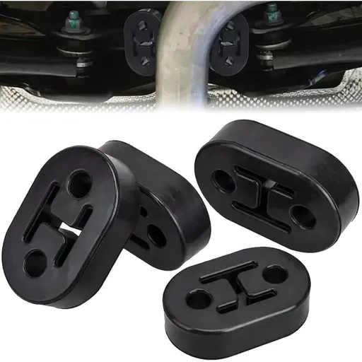 Pieces Holder of Echappement in Rubber Black, 2 Trous Cintre of Echappement Silent Bloc Echappement Holder of Echappement Car, 12mm