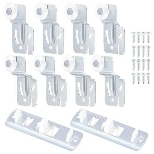 10Pcs Sliding Closet Door Roller Kit Quiet and Smooth Sturdy and Enduring Closet for 3/4inch to 1-3/8inch Thick Panel