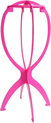 Wig Stand for Wigs, Plastic Holder, Pink 1 PCS
