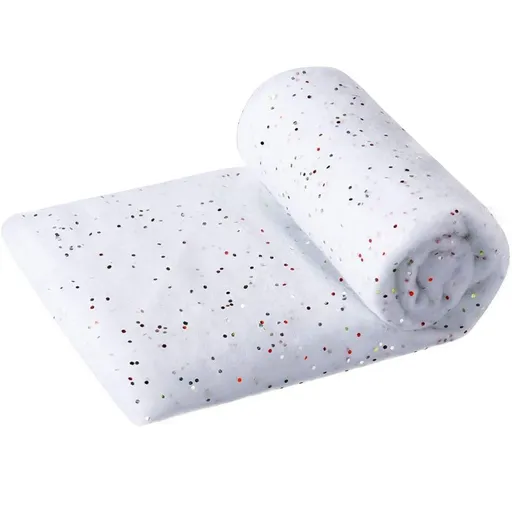 Artificial Snow Blanket Christmas Glitter Decoration 30x40 Inches White and Colorful