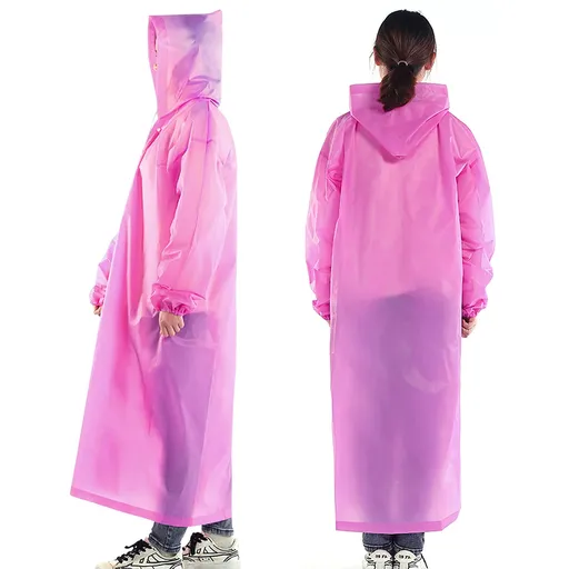 Rain Ponchos for Adults Women Clear Rain Jackets Waterproof with Hood Packable Rain Jacket Disposable Travel Rain Coats