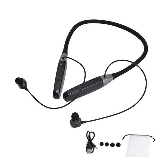 Wireless Hang Neck Type Earphone with 32G Memory LED Display Stereo Hanging Neck Headset