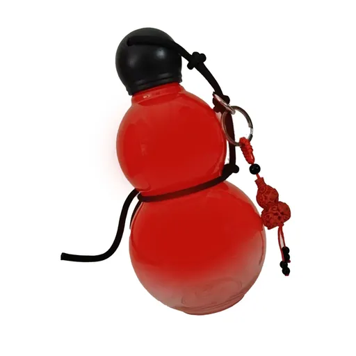 Gourd Style Water Bottle PC 800ml Insulated Chinese Retro Portable Sports Water Bottle for Men Women Red