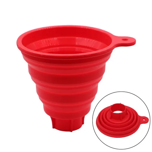 Foldable Silicone Funnel Small Portable Long Neck Funnel Oil Leakage Wine Extract Makeup Water Soy Sauce Wine Liquid Packaging