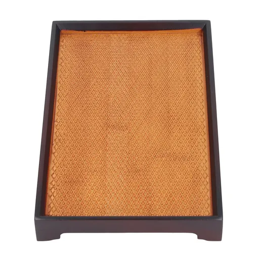 30 X 19cm Rectangular Tea Tray Multifunctional Easy Cleanup Retro Style Coffee Serving Tray for Home