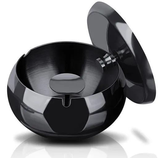 Cool Ashtrays for Cigarettes Outdoor, Cigar Ashtrays With Lid, Smokeless Stainless Steel Ashtray for Cigarettes Indoor
