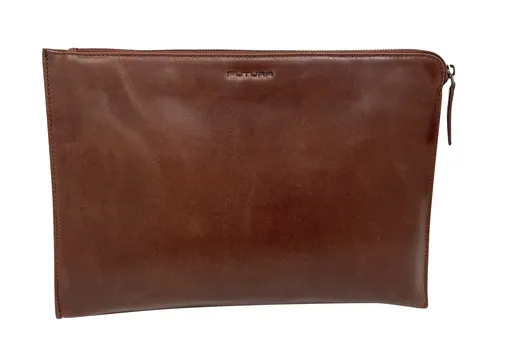 Futura Mens Document Satchel Office Travel College Bag - Brown
