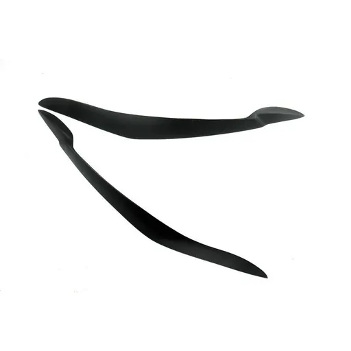 Headlight Eyebrow,1 Pair Headlight Eyebrow ABS Vehicle Eyelid Replacement for Series (Glossy Black)
