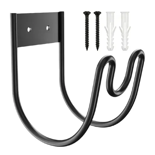 Wall Mounted Hose Holder, Wrought Iron, Wall Mounted, Cable Storage Rack for Garden Hose Rack, Cable Organizer, Wall Mount Hook, Outdoor Storage